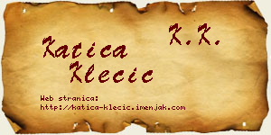 Katica Klecić vizit kartica